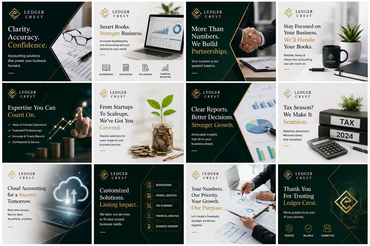 LedgerCrest Finance Social Media