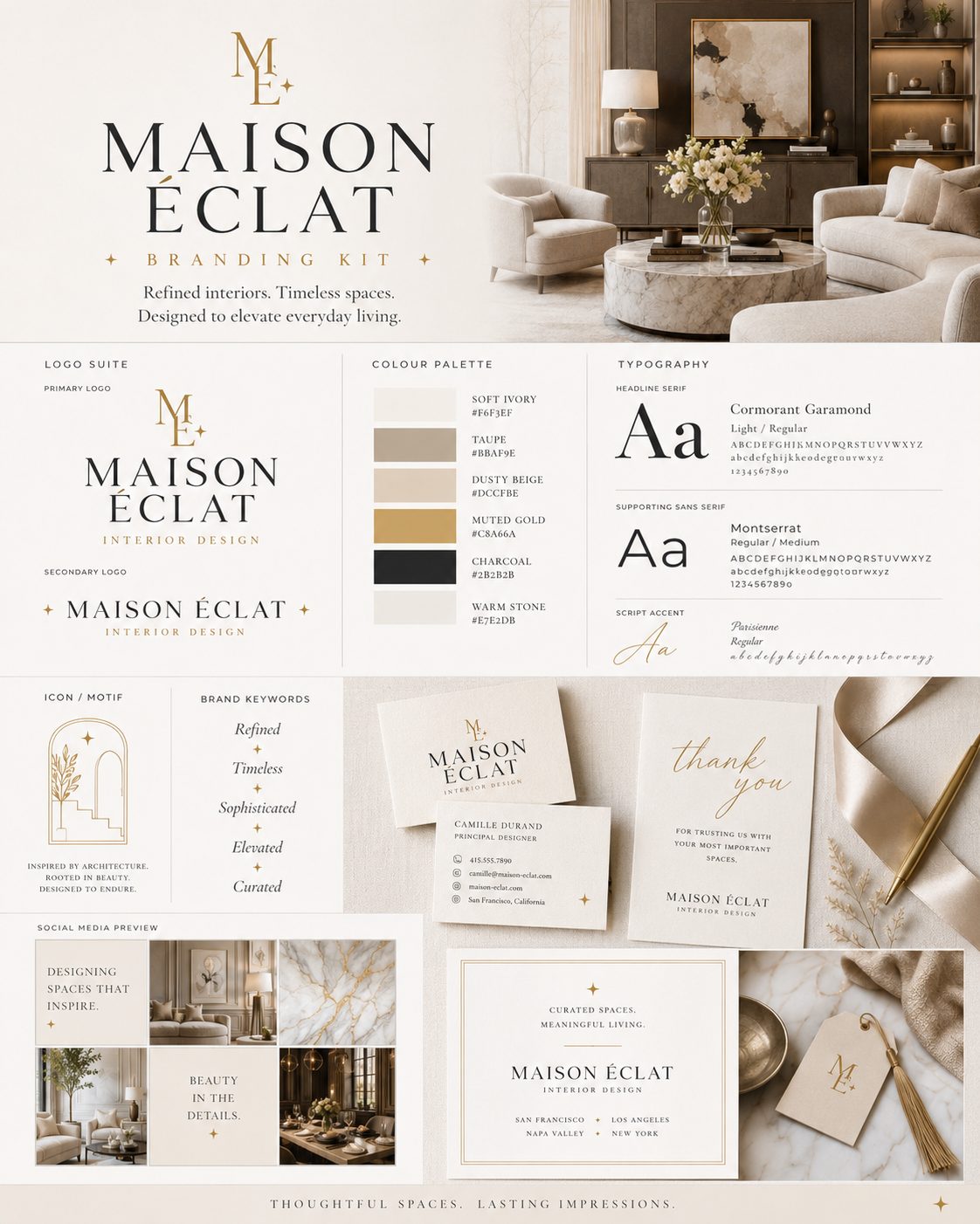 Maison Éclat Brand Identity Board