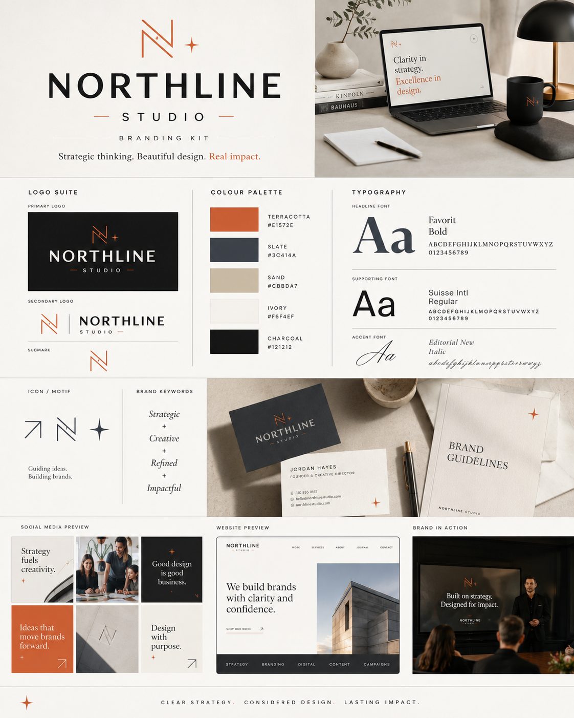 Northline Studio Brand Identity Board