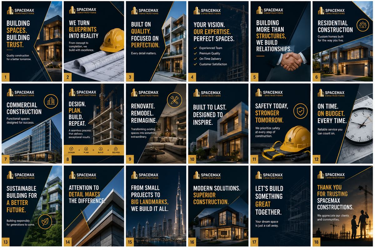 Spacemax Constructions Social Media